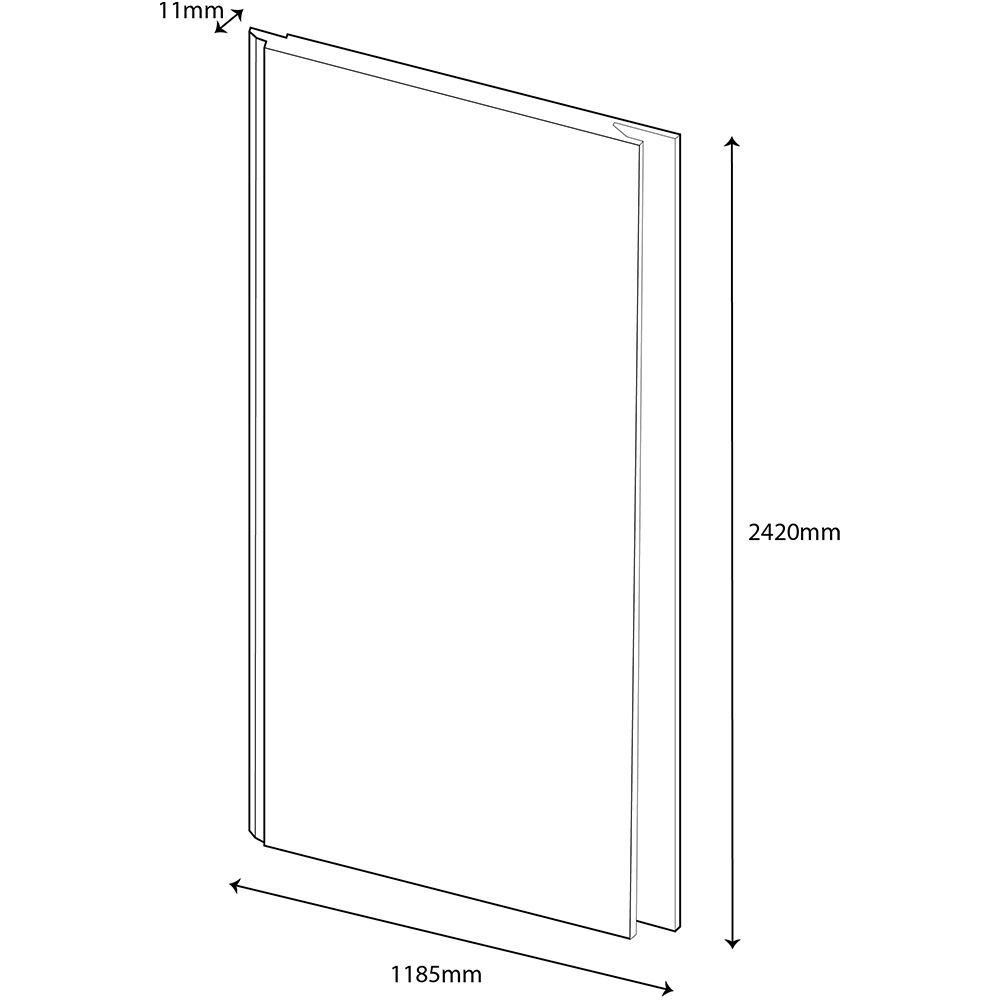 Wetwall Mermaid Tongue and Groove Nero Marble Plywood Shower Panel 2420 x 1185mm Image 5