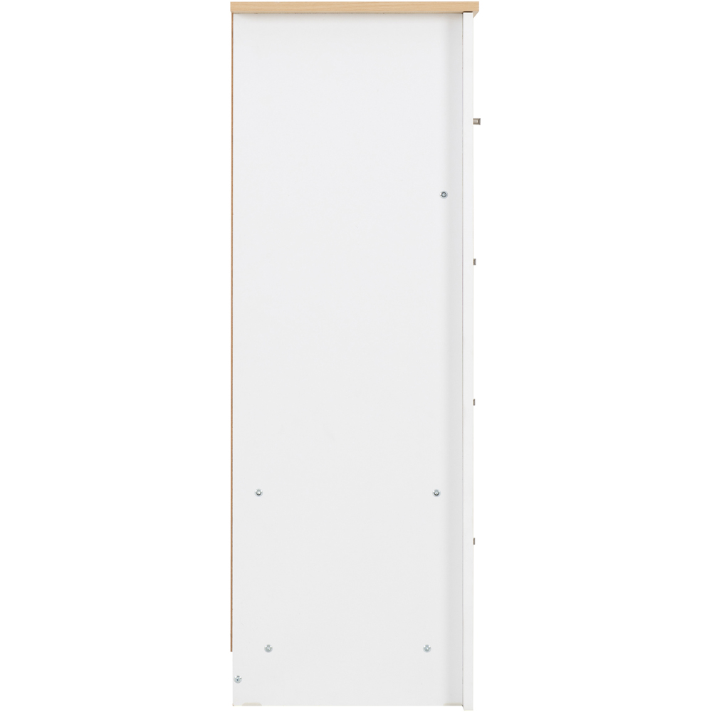 Seconique Portland 5 Drawer White and Oak Effect Chest of Drawers Image 5