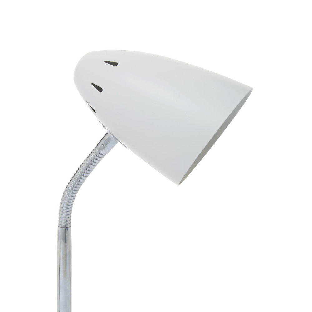 Premier Housewares Flexi Matte White Desk Lamp Image 4