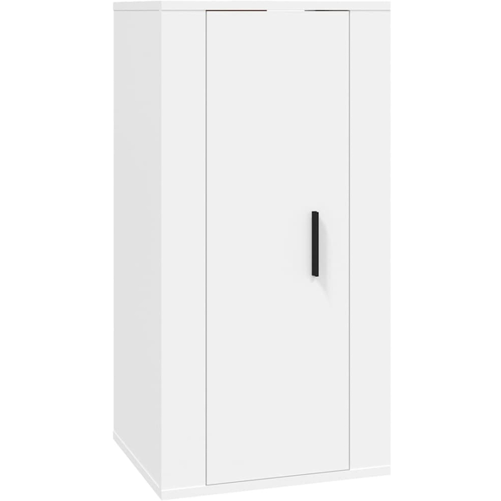 vidaXL Single Door White Wall Mounted TV Cabinet Image 2