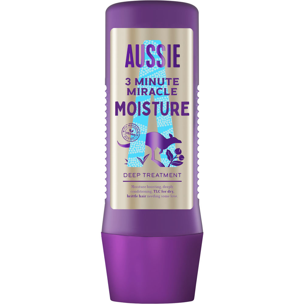 Aussie 3 Minute Miracle Moisture Vegan Hair Mask 225ml Image 1