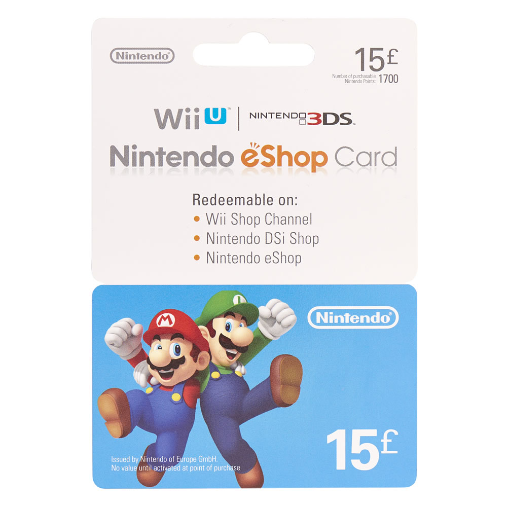 Nintendo �15 Gift Card Image