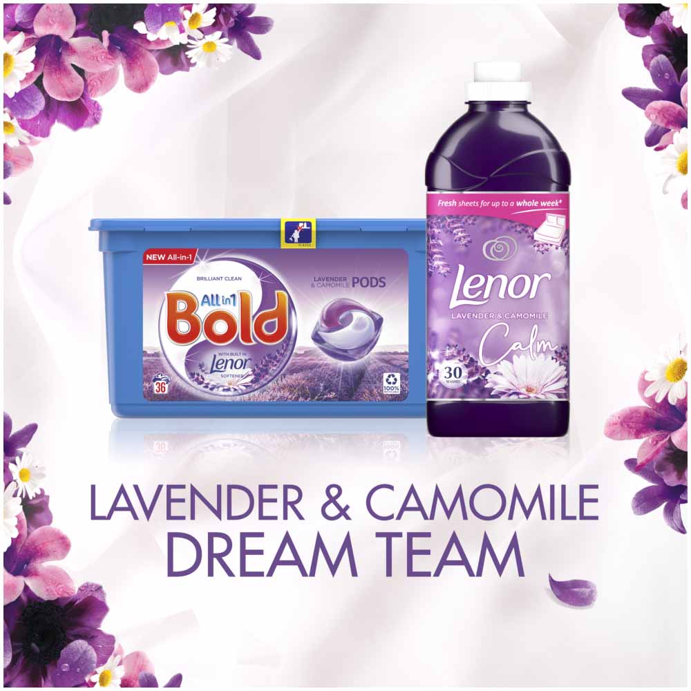 Bold All-in-1 Pods Lavender & Camomile Washing Liquid Capsules 26 Washes Image 5