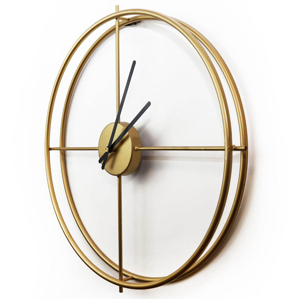 WALPLUS Gold Larrys Minimalist Iron Wall Clock Image 8