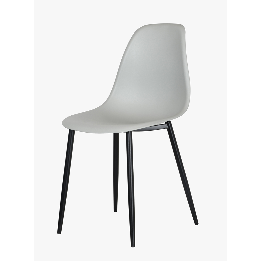 Core Products Aspen Set of 2 Light Grey and Black Curved Dining Chair Image 2