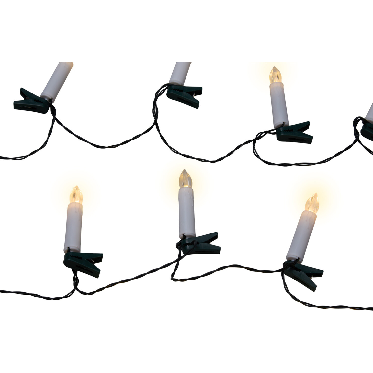 Christmas Tree LED Candle Clips String Light White Image 8