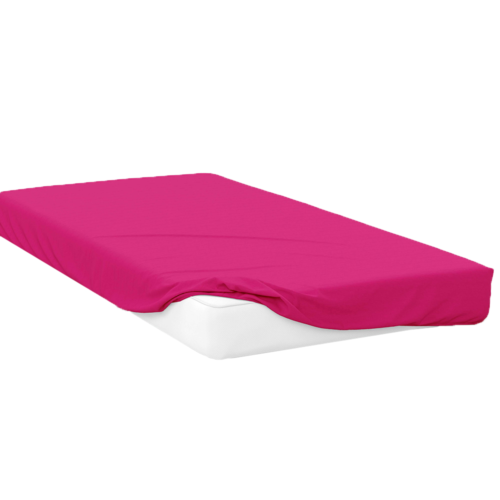 Serene Double Fuchsia Fitted Bed Sheet Image 1