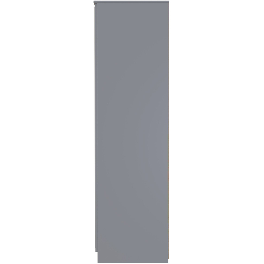 Crowndale Camden 2 Door Dusk Grey Mirrored Wardrobe Ready Assembled Image 3