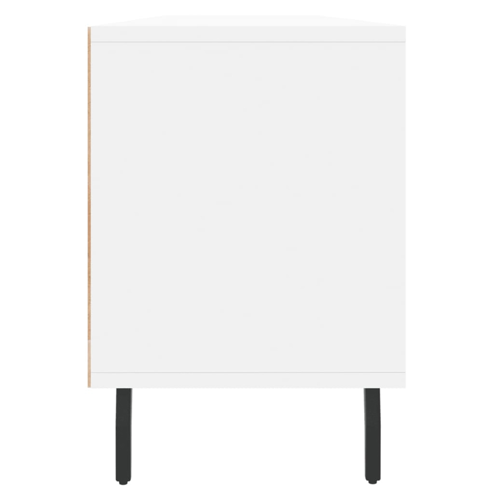 vidaXL 3 Door 3 Shelf White TV Cabinet Image 7