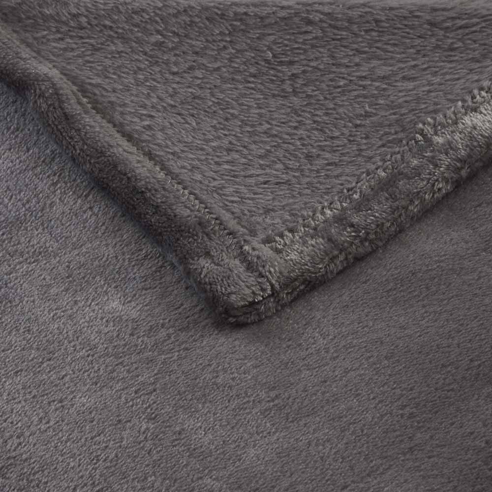 Wilko Charcoal Supersoft Throw 200 x 200cm Image 5