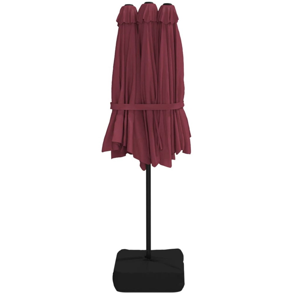 vidaXL Red Double Head Parasol 4.5 x 2.6m Image 4