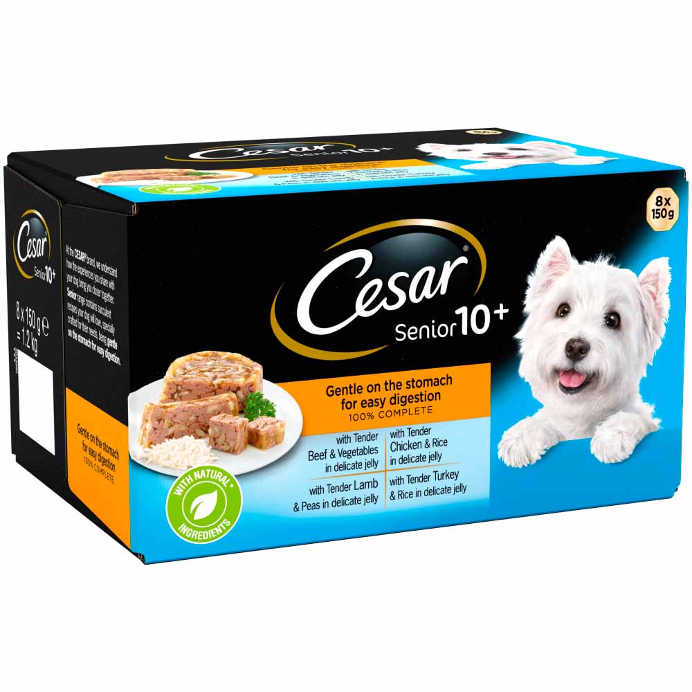 Cesar Senior 10 Years Plus Selection In Jelly Dog Food Trays 8 x 150g