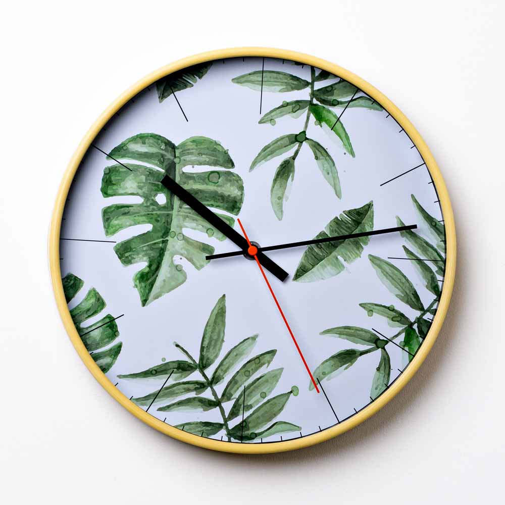 Hometime Topical Leaf Wall Clock Image
