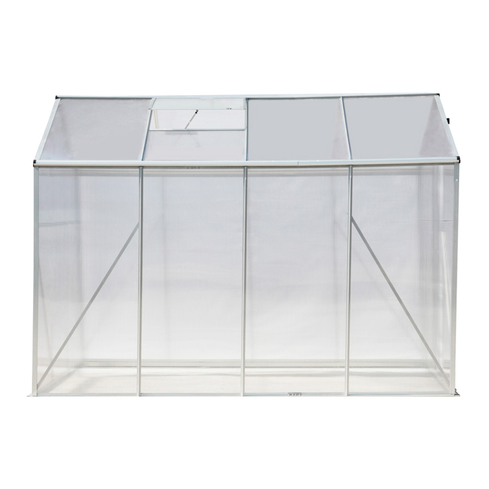 Living and Home Clear Aluminium 6.2 x 8.3ft Hobby Greenhouse Image 3