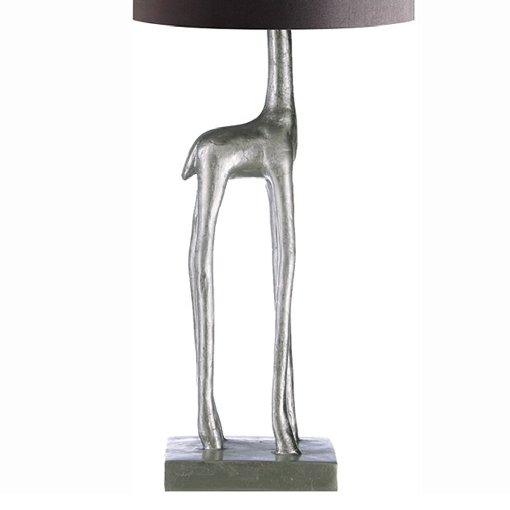 The Lighting and Interiors Silver Jeffrey Giraffe Table Lamp Image 4
