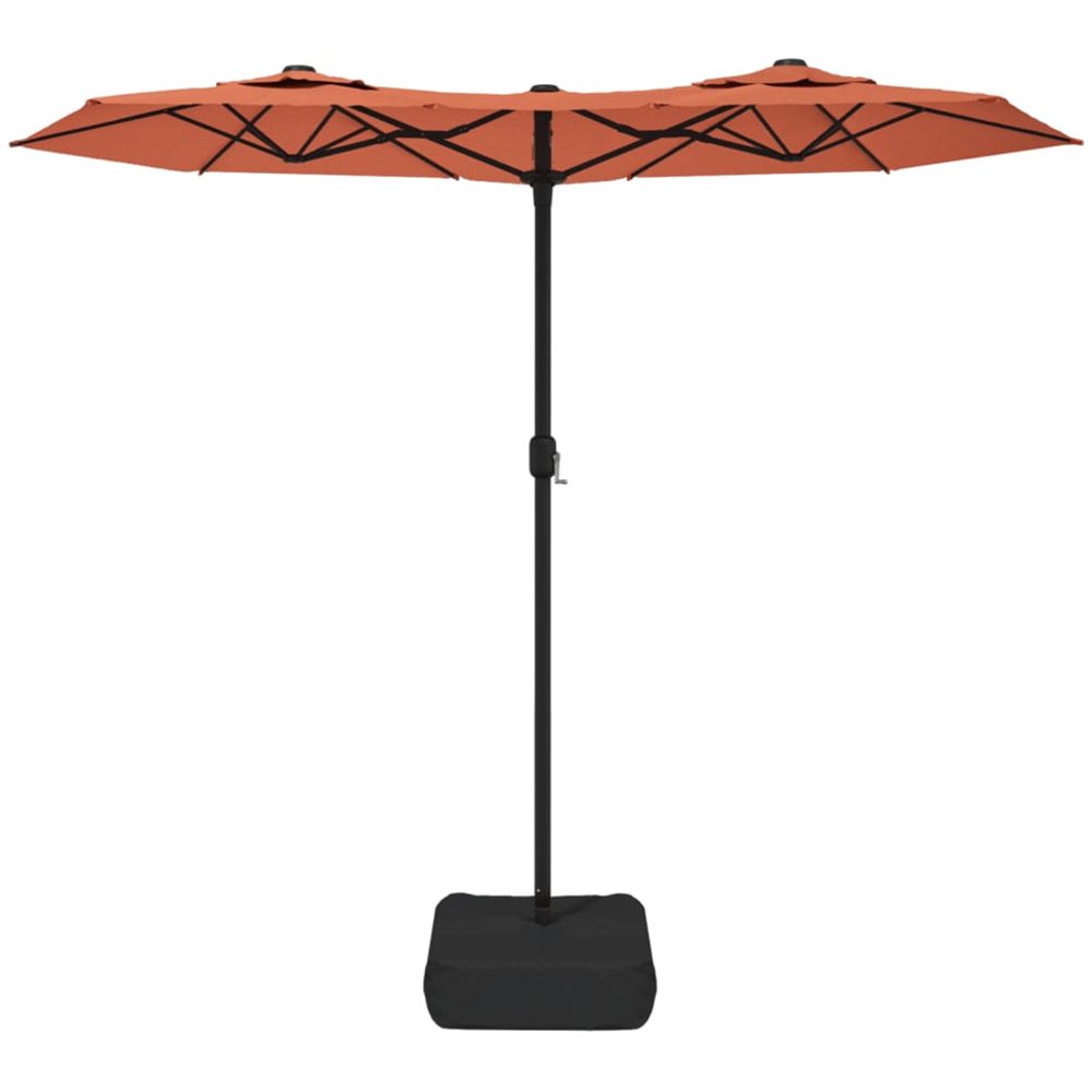 vidaXL Orange LED Double Head Parasol 3 x 1.4m Image 3