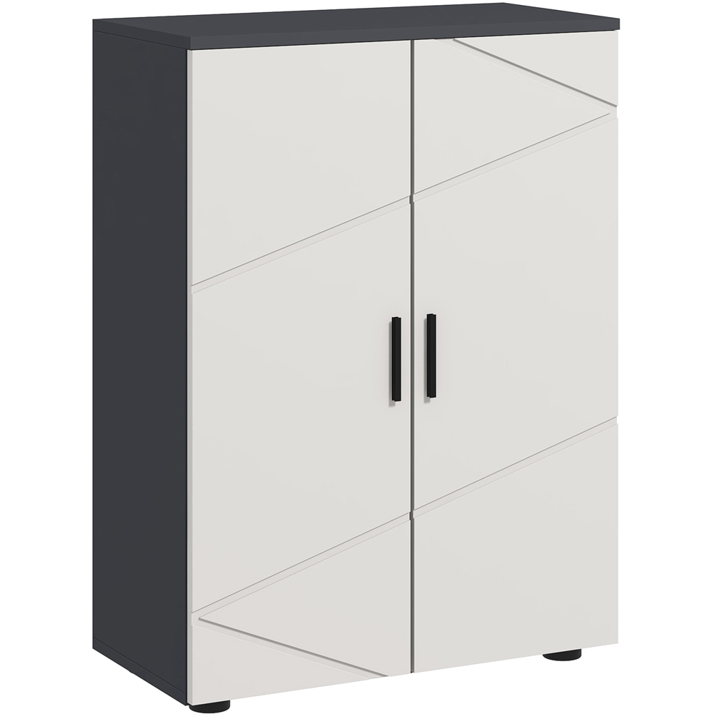 Portland Grey Double Door Floor Cabinet Image 2