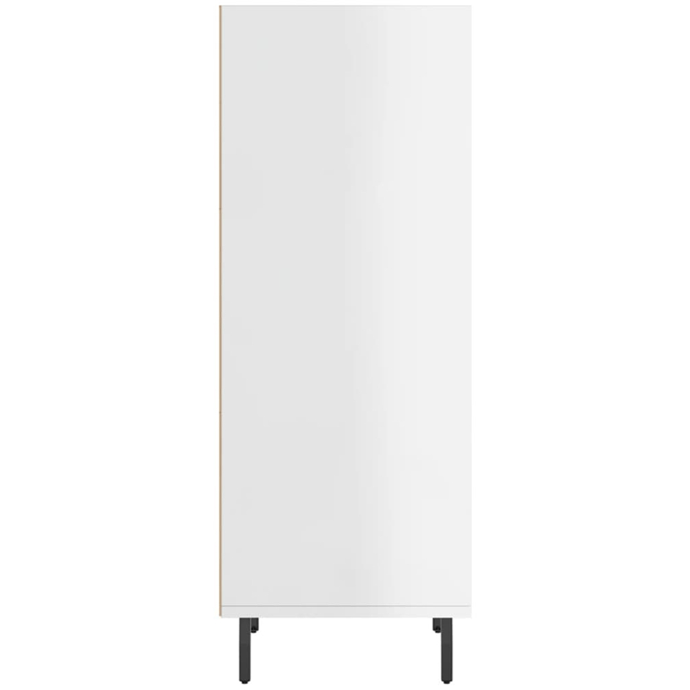 vidaXL 3 Shelf High Gloss White Sideboard Image 5