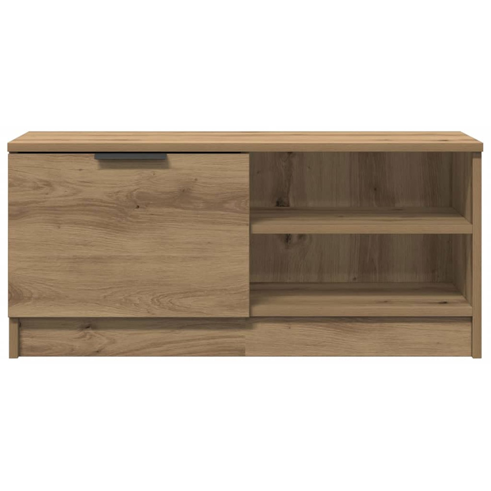 vidaXL Single Door 2 Open Shelf Artisan Oak TV Cabinet Image 5