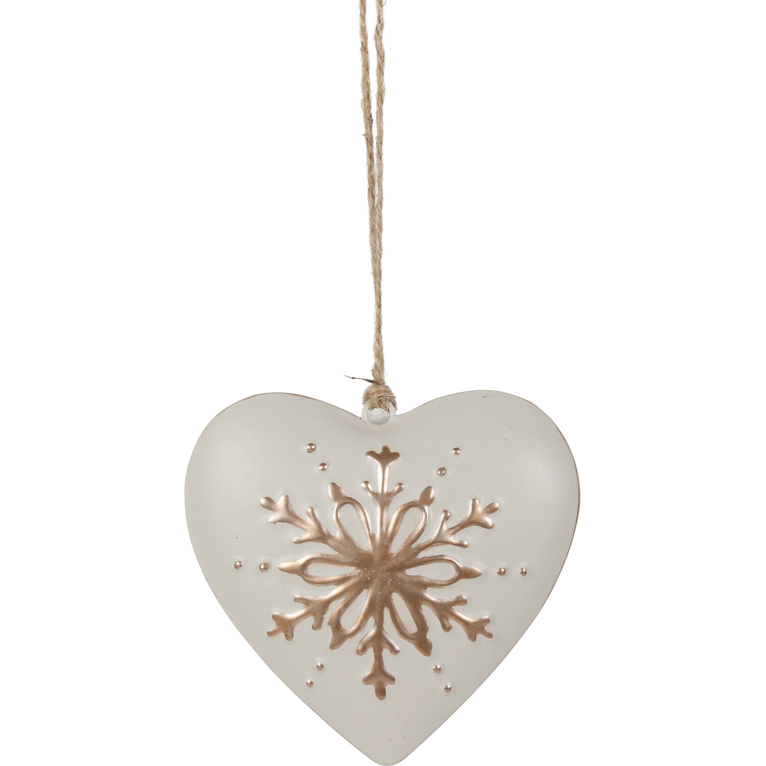 Metal Hanging Christmas Decoration - White Image 1