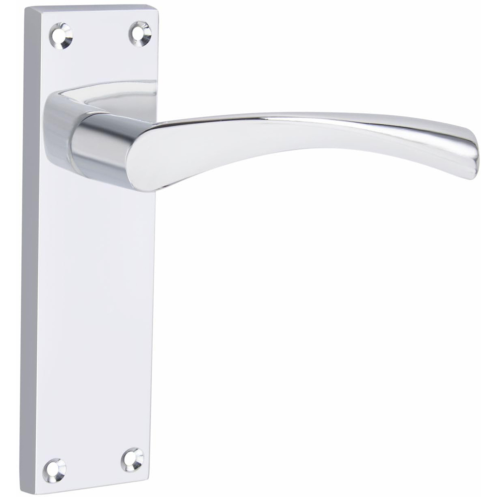 Golden Grace Silver Victorian Scroll Astrid Latch Door Handle 150 x 40mm Image 3