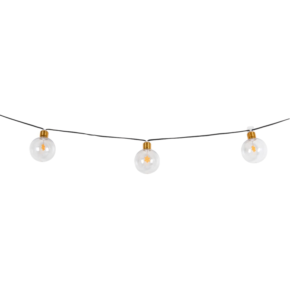 10 LED Christmas Neon Bulb String Light Clear Image 2