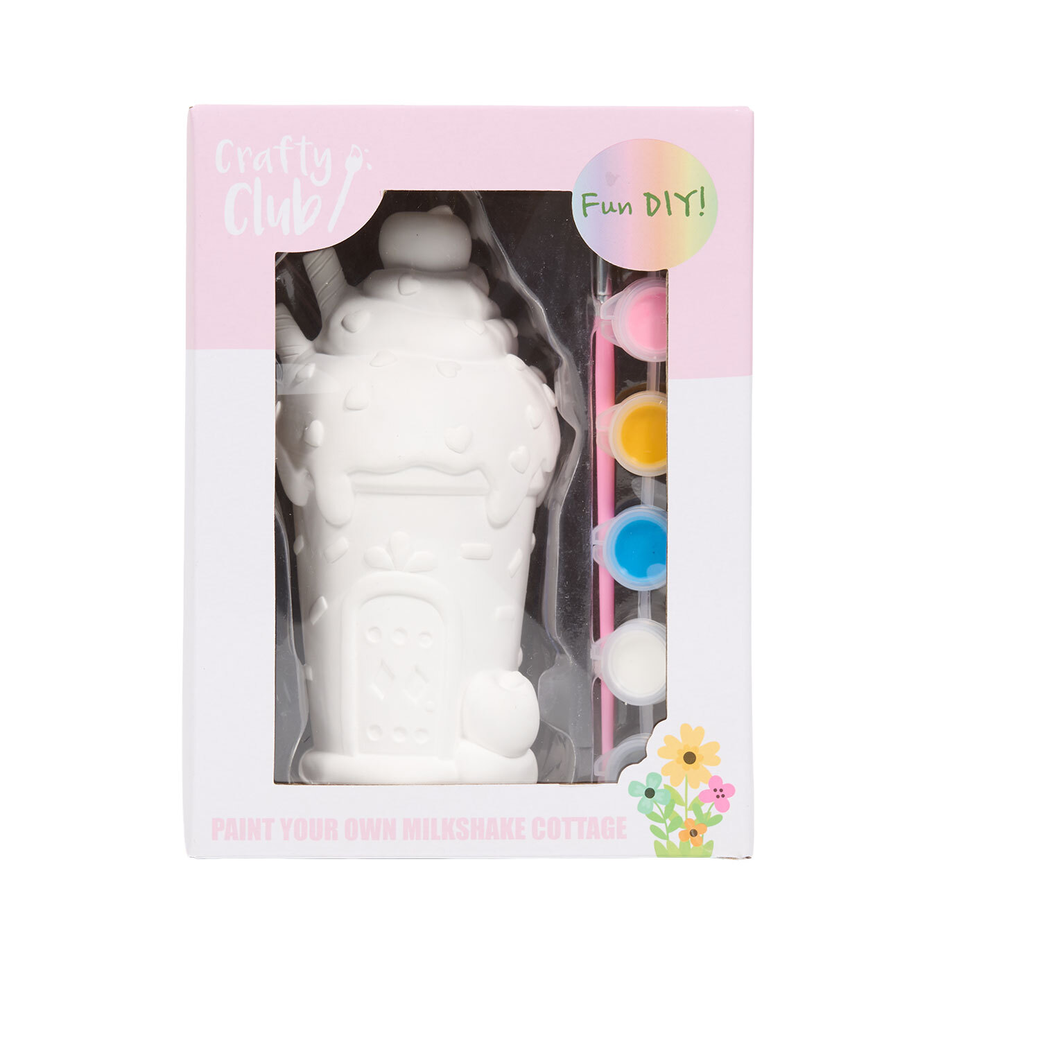 Paint Your Own Ceramic Banana Cabin or Milkshake Cottage Kit Image 5