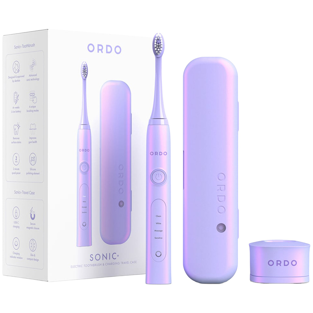 Ordo Sonic+ Pearl Violet Electric Toothbrush with Travel Case Image 1