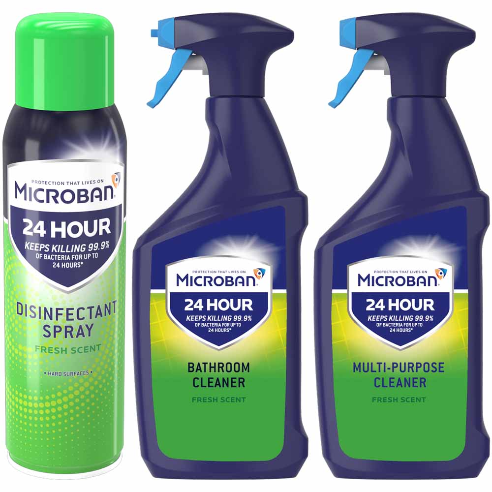 Microban Fresh Scent 24 Hour Antibacterial Cleaner Bundle Wilko