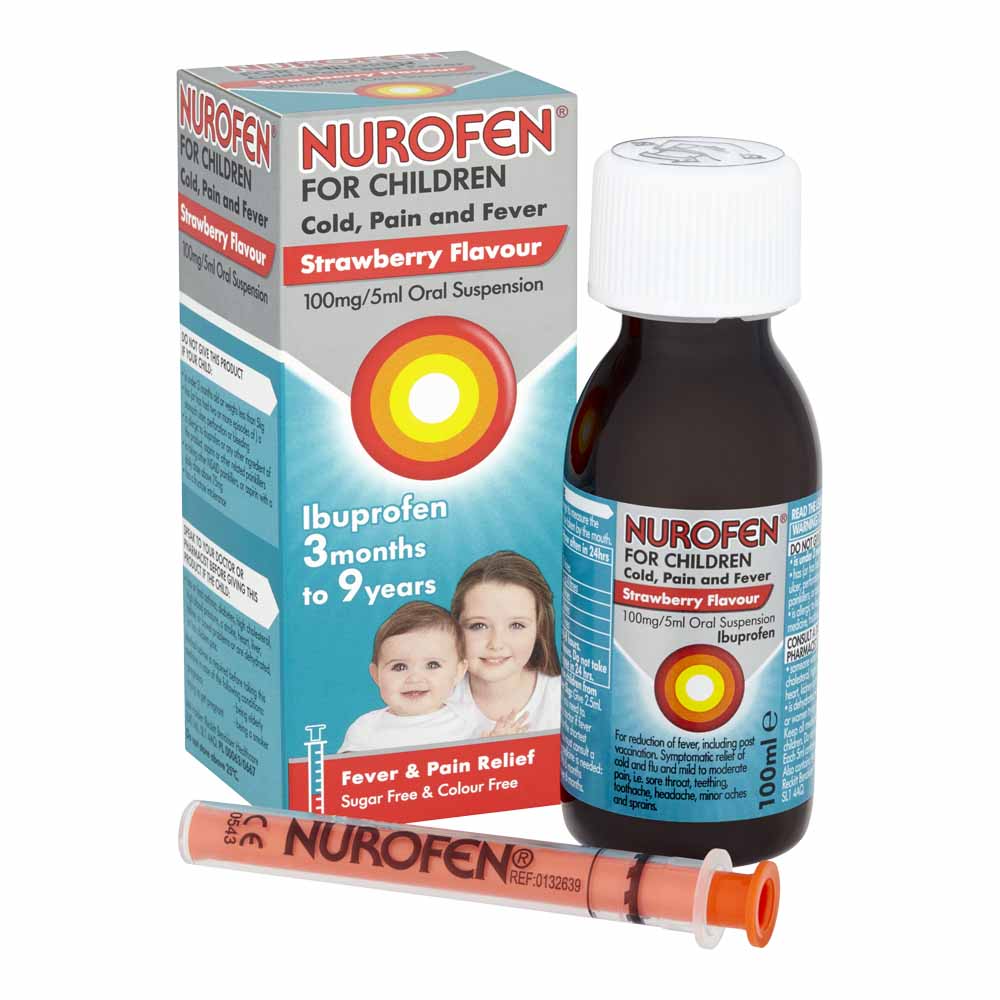 Nurofen for Children Ibuprofen Suspension Cold and  Flu 100ml Image 3