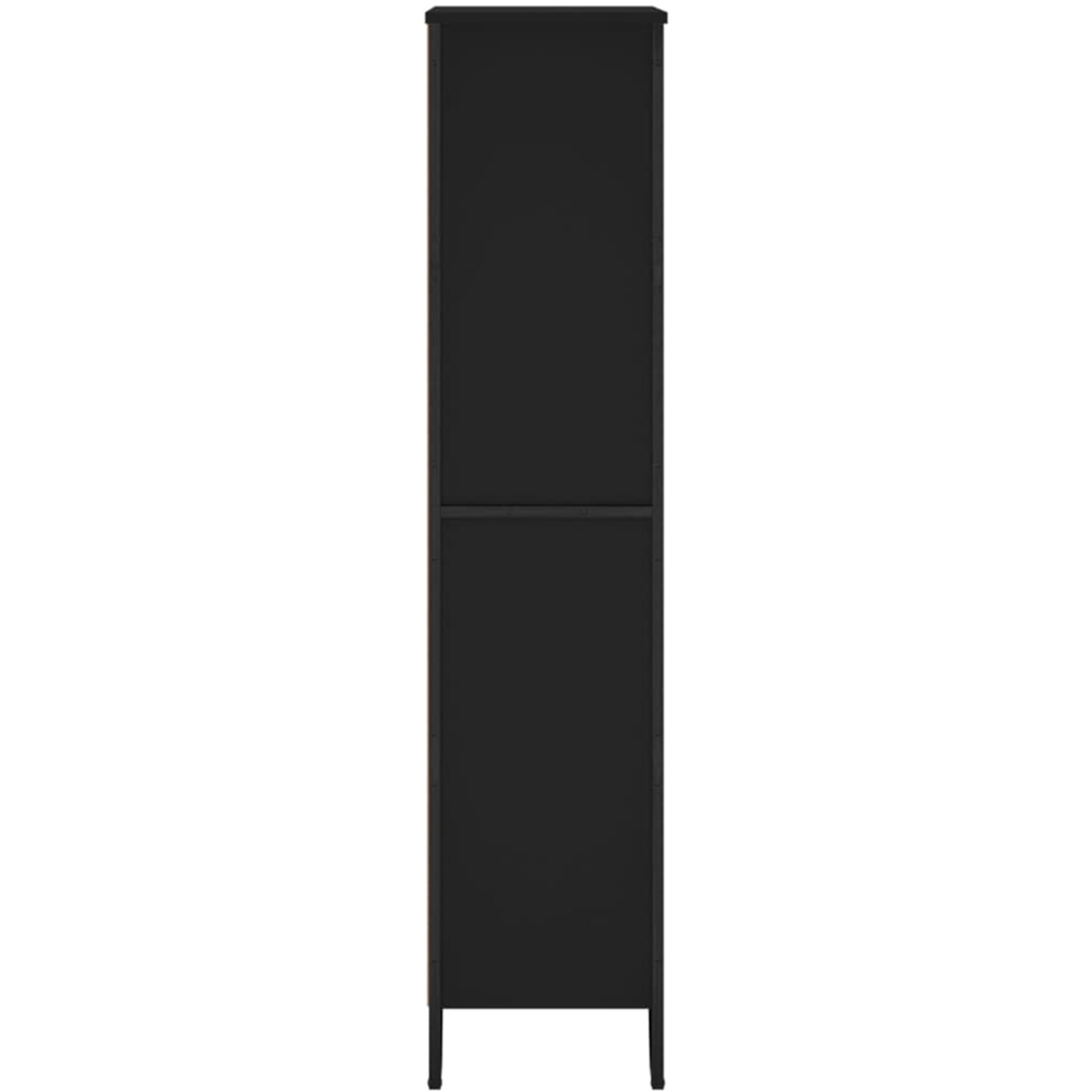 vidaXL 4 Shelf Black Bookcase Image 4