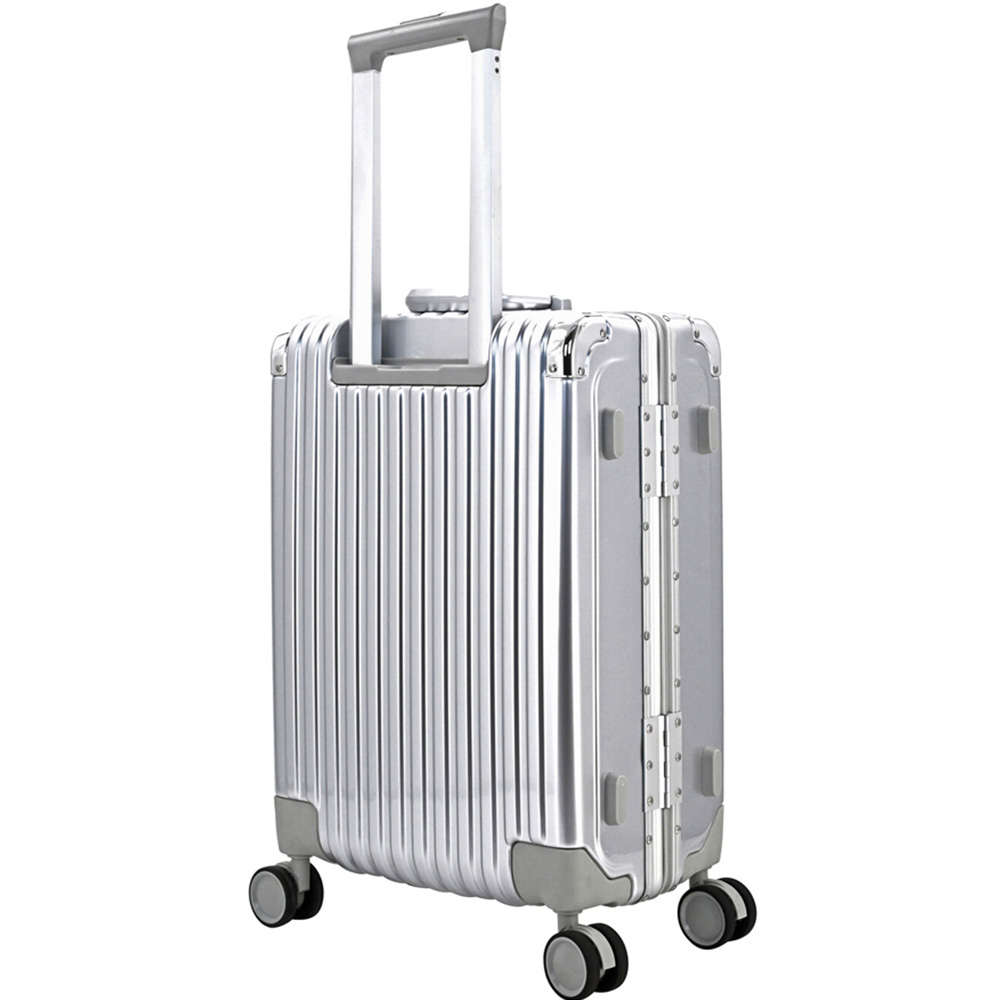 Swift Blaze Hard Shell Luggage Silver Medium Image 3