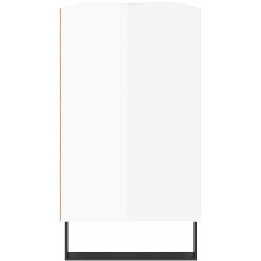 vidaXL Single Door 4 Shelf High Gloss White Bathroom Cabinet Image 7