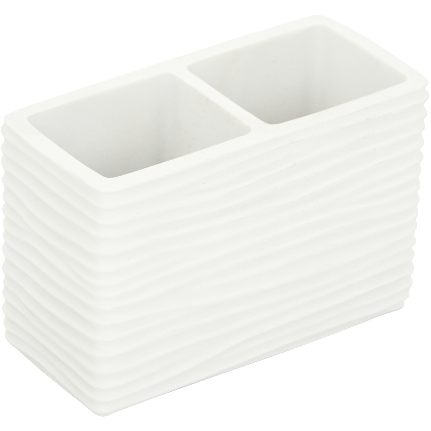 Bali Wavy Toothbrush Holder - White Image 1