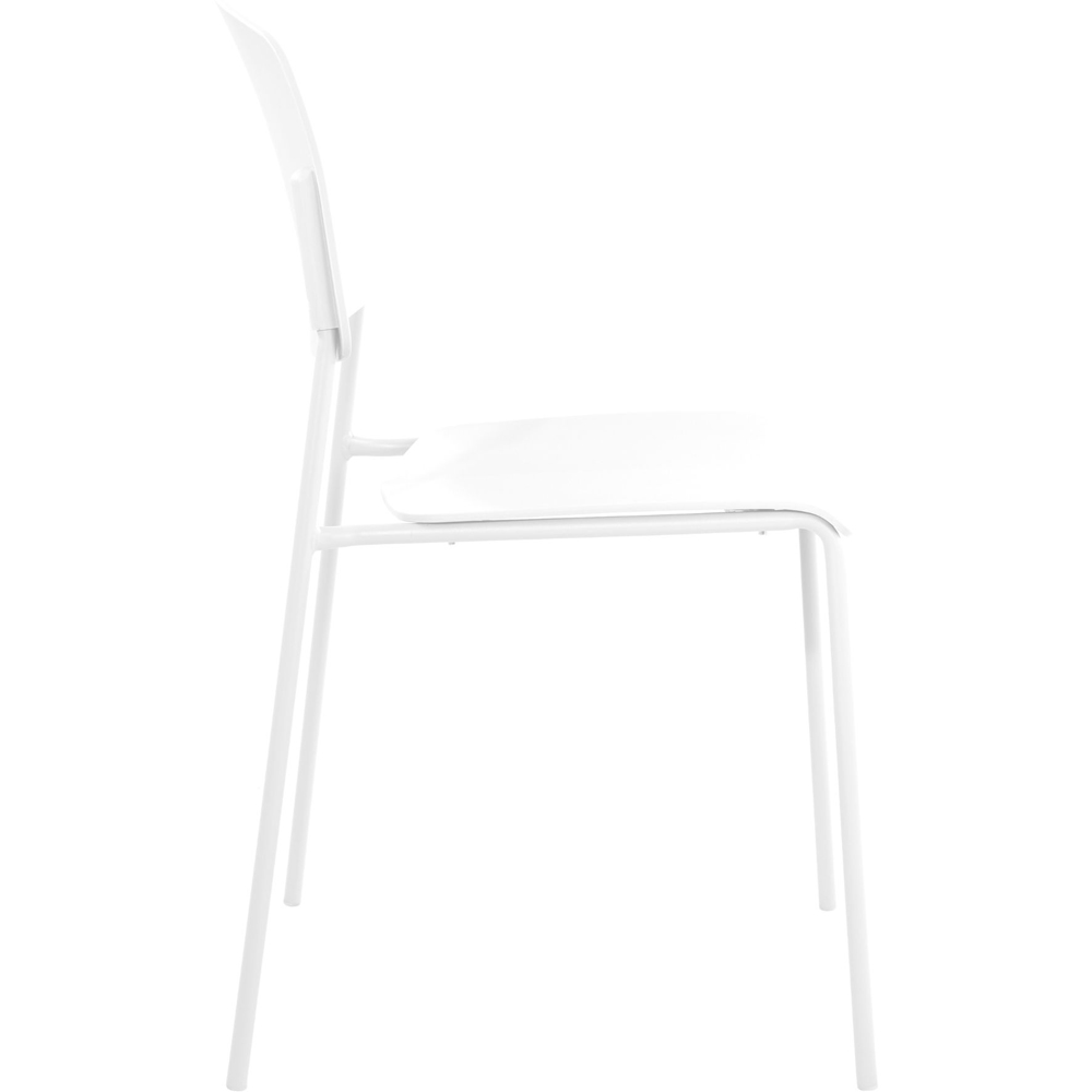 Core Products Academy Set of 2 White Plastic Kitchen Chair Image 5