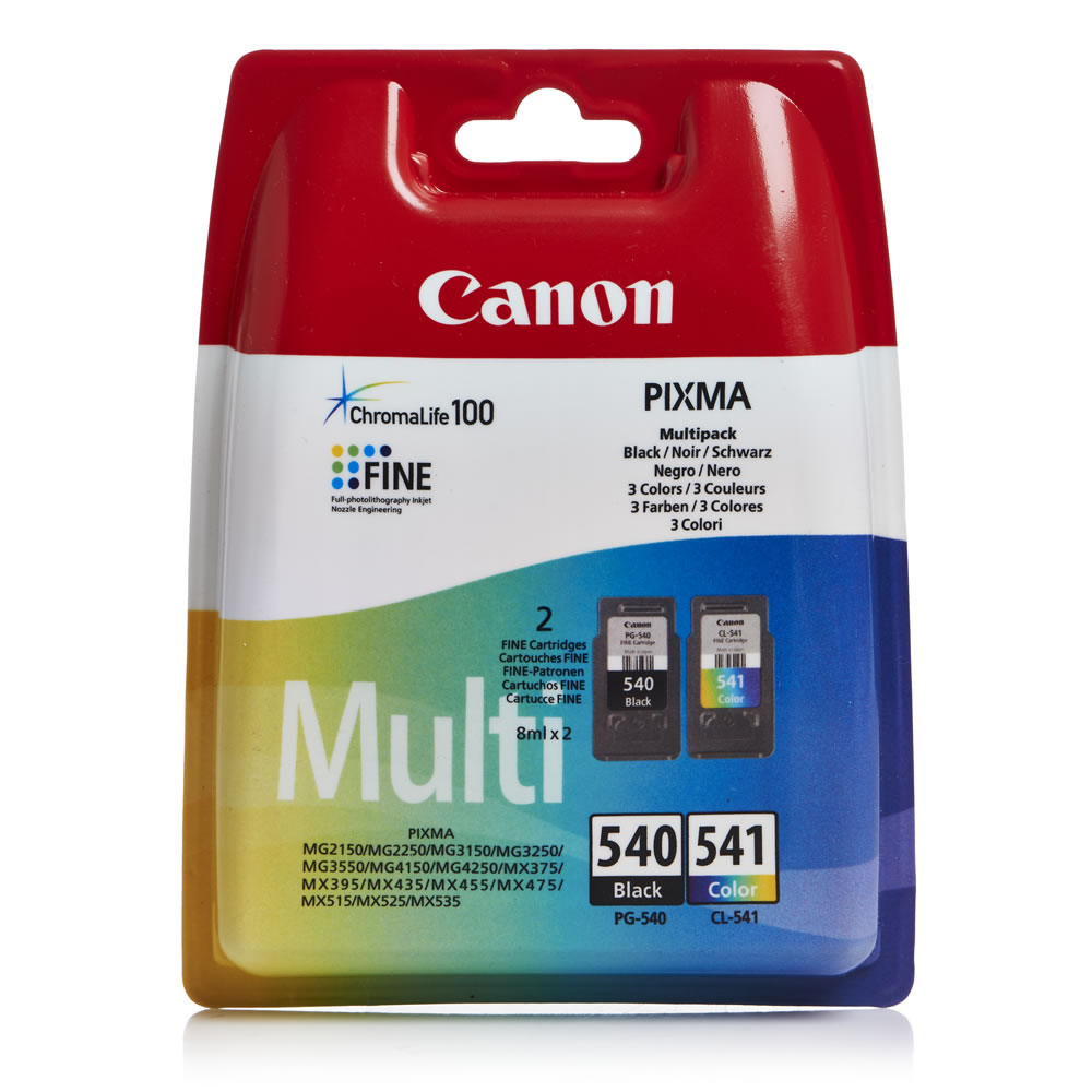 Canon PG-540/CL-541 Black and Colour Ink Cartridge Multipack Image