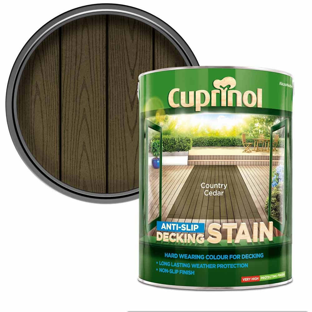 Cuprinol Country Cedar Anti-Slip Decking Stain 5L Image 1