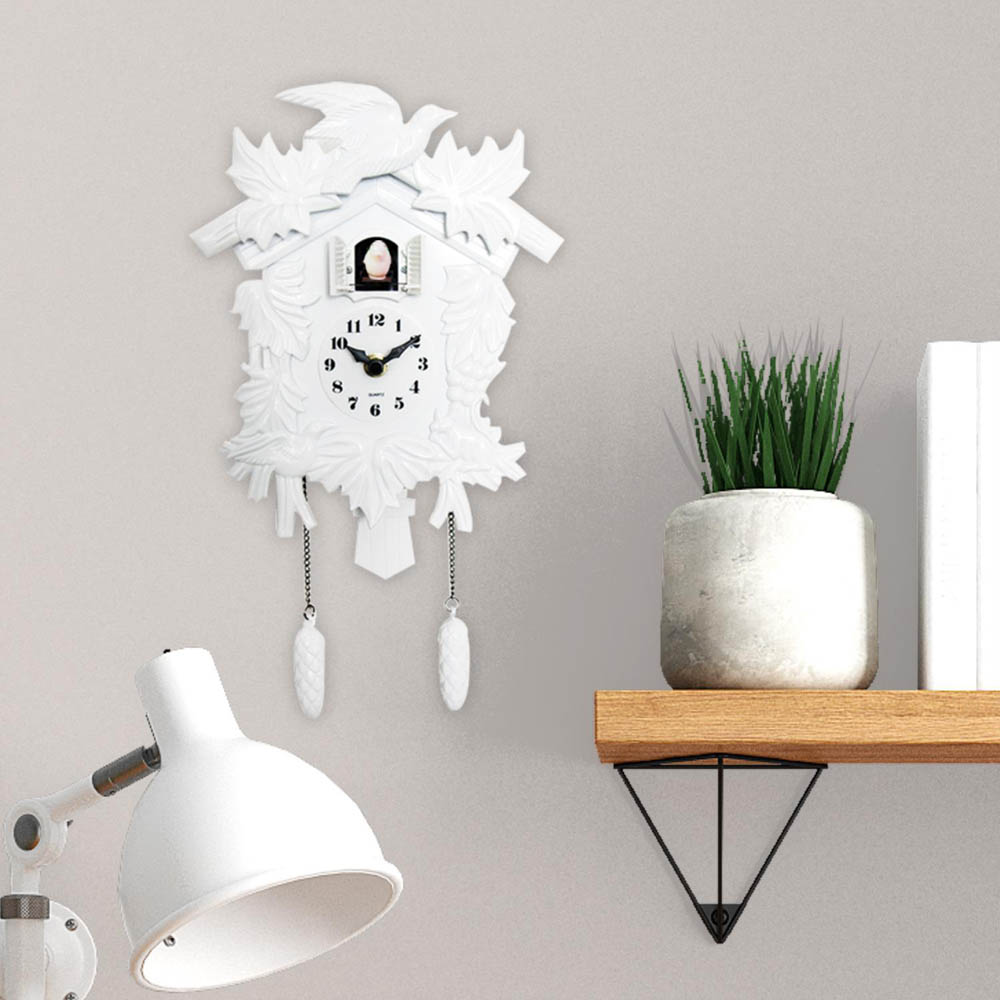 WALPLUS White Vintage Cuckoo Clock 37 x 20.2cm Image 3