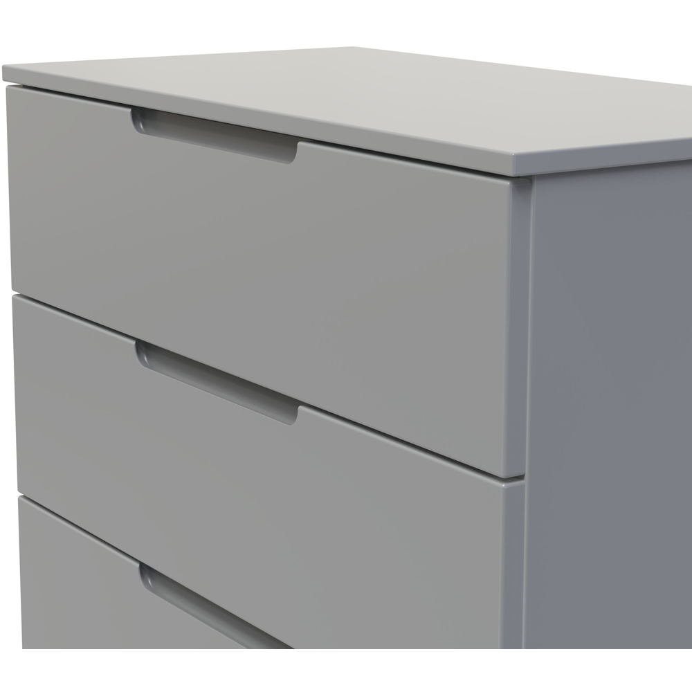Crowndale Milan 3 Drawer Dusk Grey Chest of Drawers Ready Assembled Image 5