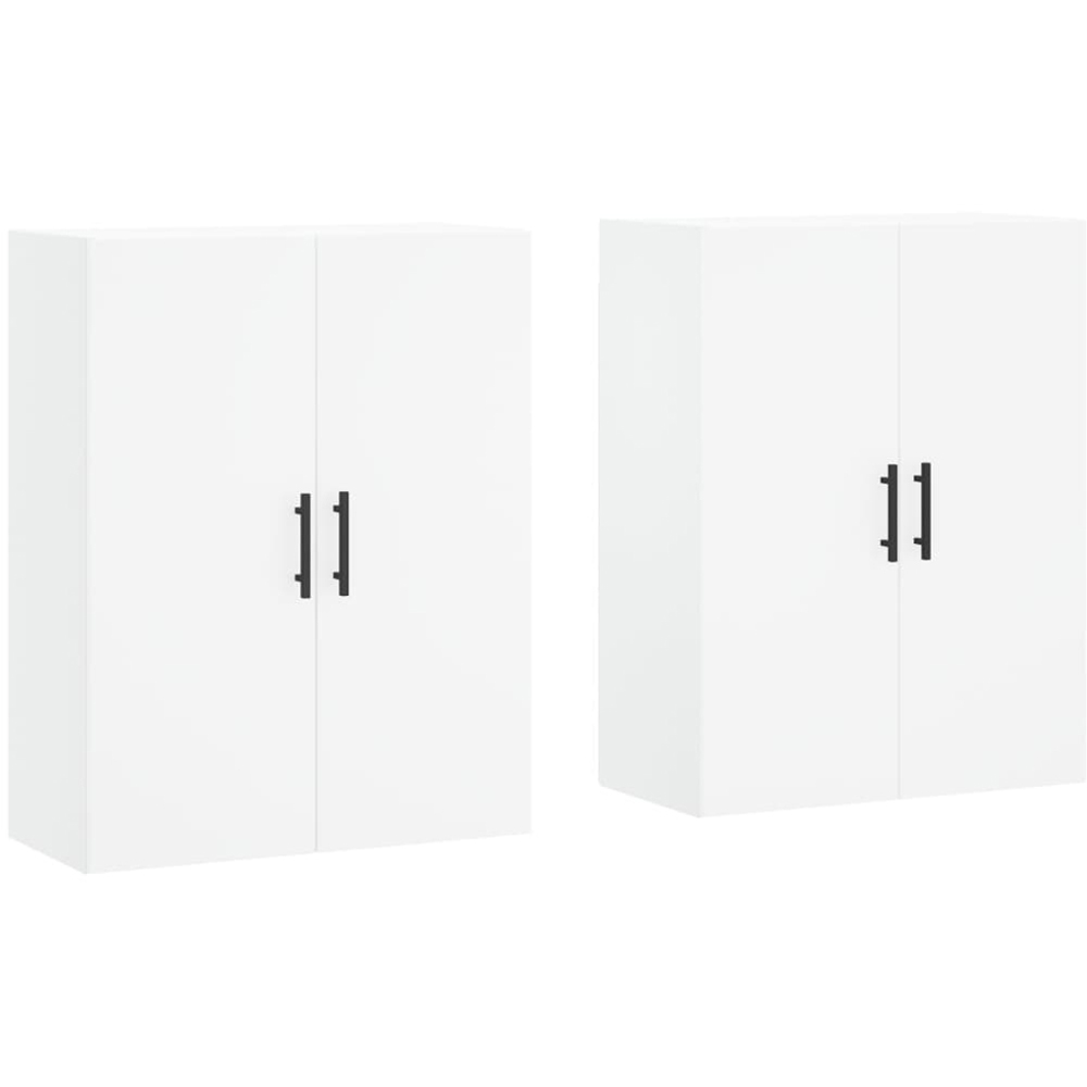 vidaXL 2 Door White Wall Mounted Cabinet 2 Pack Image 2