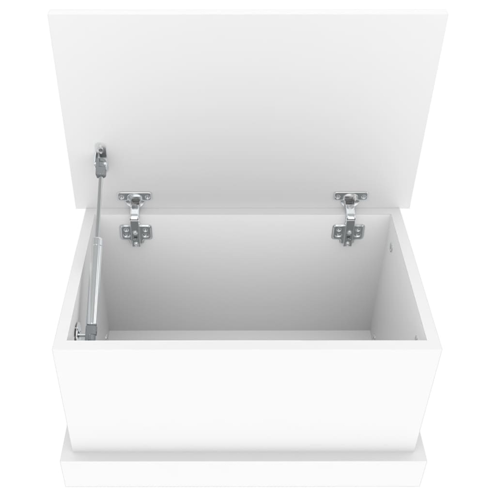 vidaXL White Storage Box with Lift Top Lid Image 7
