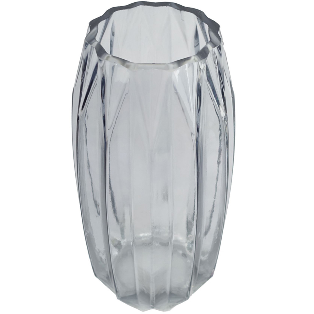 Leaf Clear Contemporary Glass Vase 30cm Image 2
