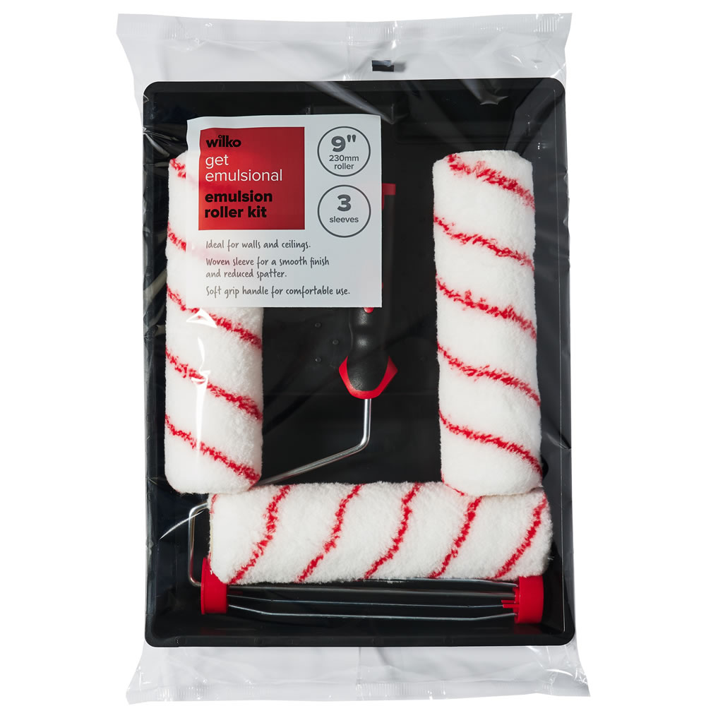 Wilko Roller Set Including 3 Sleeves 9in Wilko