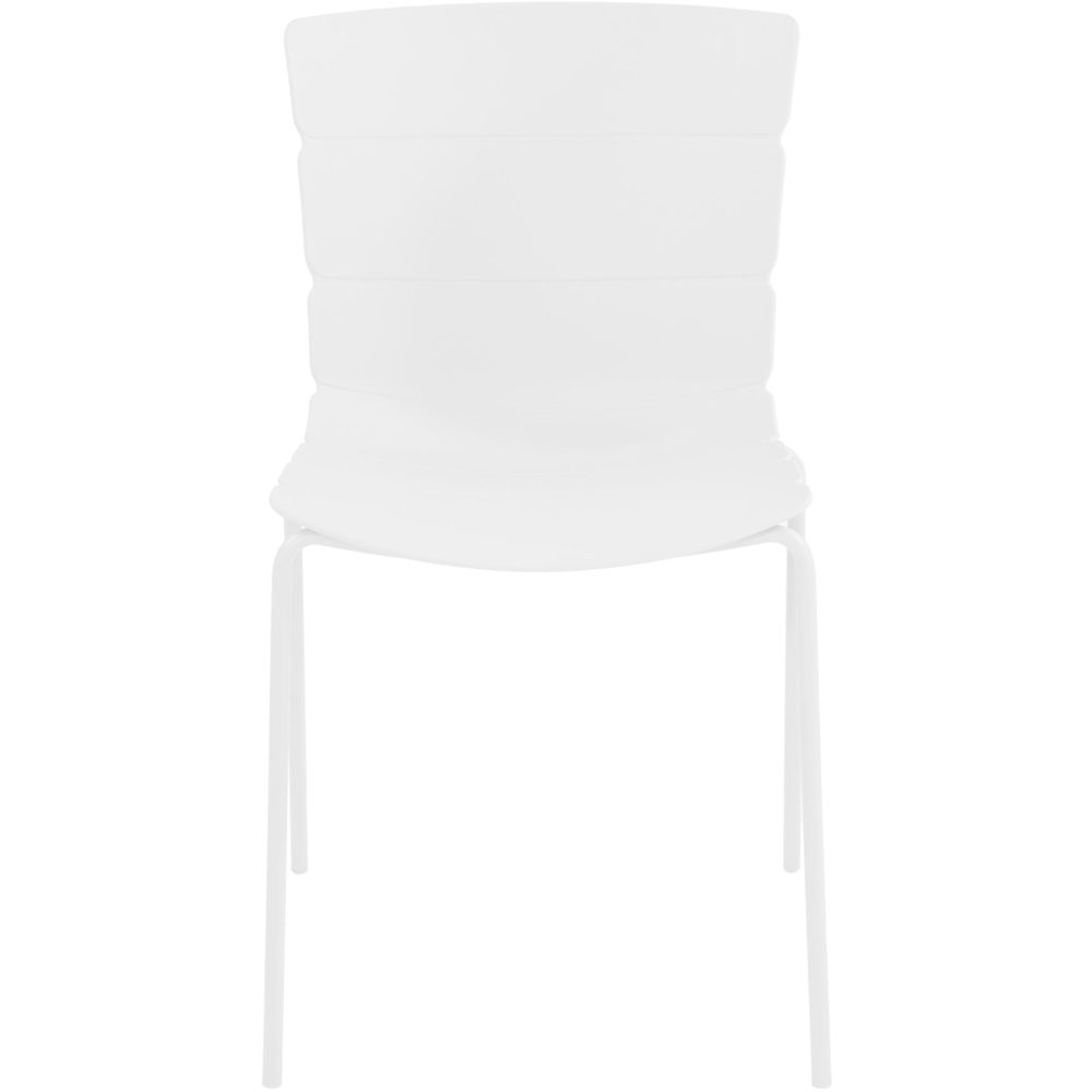 Core Products Bali Set of 2 White Plastic Kitchen Chair Image 6