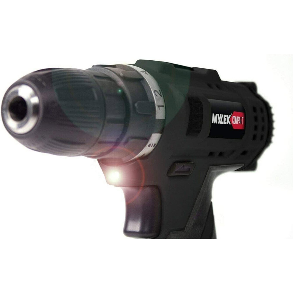 MYLEK 18V 1500mAh Lithium-Ion Drill Drive with Battery and 13 Bits Image 8