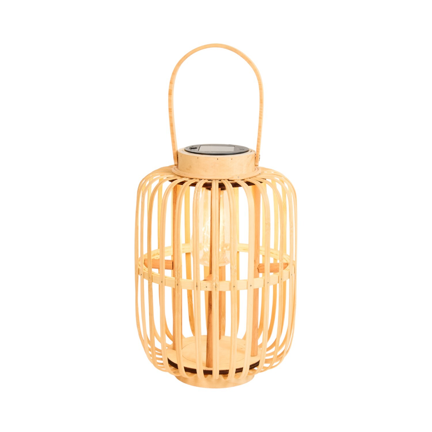Solar Bamboo Effect Lantern Natural Image 3