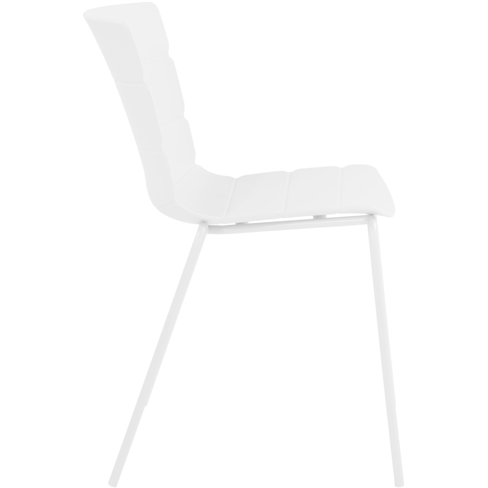 Core Products Bali Set of 2 White Plastic Kitchen Chair Image 3
