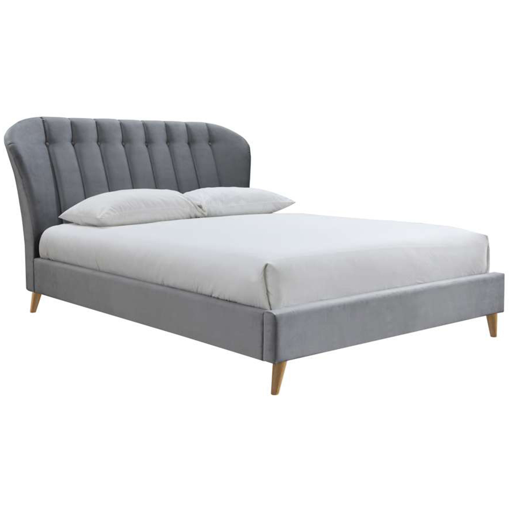 Elm King Size Grey Bed Frame Image 2