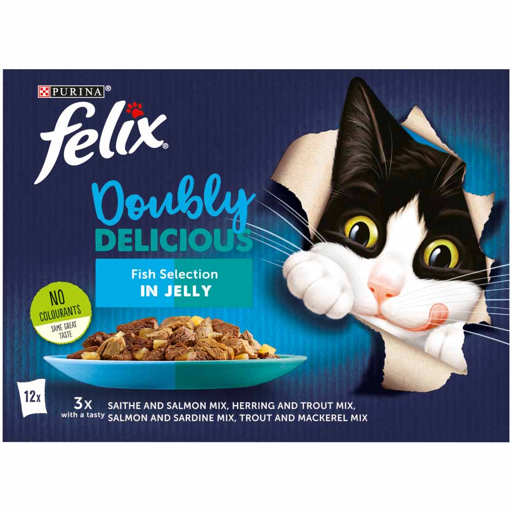 Felix Doubly Delicious Fish Cat Food 12 x 100g   Image 1