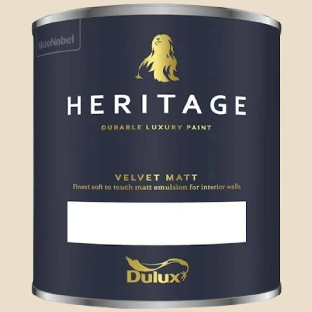 Dulux Heritage Walls and Ceilings Voile White Velvet Matt Emulsion Paint 1L Image 2